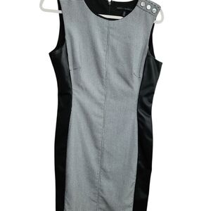 Black and Gray Houndstooth Dress